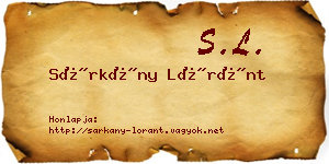 Sárkány Lóránt névjegykártya