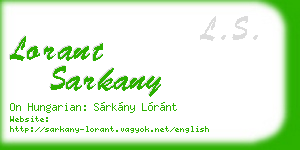 lorant sarkany business card
