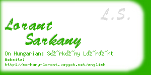 lorant sarkany business card